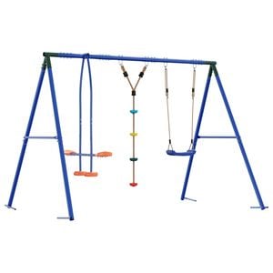 vidaXL Ensemble de balan&ccedil;oires d'ext&eacute;rieur Multicolore Acier et PE