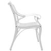vidaXL Banc de jardin 102 cm aluminium coulé blanc
