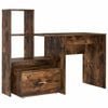 vidaXL Bureau Ch&ecirc;ne fum&eacute; Bois d'ing&eacute;nierie 131,5 x 50 x 106,5 cm