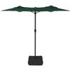 vidaXL Parasol de jardin &agrave; double t&ecirc;te vert 316x145 cm