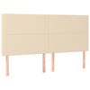 vidaXL Cadre de lit sans matelas cr&egrave;me 200x200 cm tissu