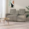 vidaXL Fauteuil inclinable avec porte-gobelet 2 places Gris clair