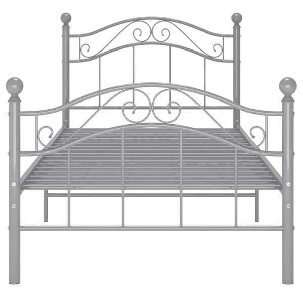 vidaXL Cadre de lit sans matelas gris métal 100x200 cm