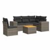 vidaXL Salon de jardin 6 pcs avec coussins gris r&eacute;sine tress&eacute;e