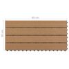 vidaXL Carreaux de terrasse 6 pcs WPC 60x30 cm 1,08 m&sup2; Marron