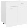 vidaXL Armoire &agrave; tiroirs "Lyon" Blanc 80 x 46 x 81,5 cm Bois d'ing&eacute;nierie