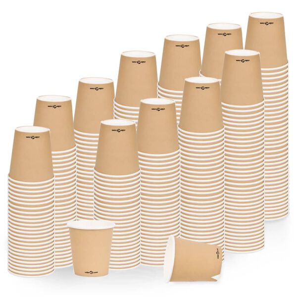 vidaXL Tasses &agrave; caf&eacute; en papier 200 ml 1000 pcs Marron