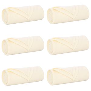 vidaXL Couvertures &agrave; jeter 6 pc Cr&egrave;me 200 x 150 cm 2.61 kg Polaire