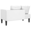 vidaXL Chaise longue avec coussins blanc similicuir