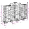 vidaXL Paniers à gabions arqués 7 pcs 200x30x120/140 cm Fer galvanisé