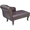 vidaXL Chaise longue Marron Similicuir
