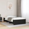 vidaXL Cadre de lit sans matelas noir 75x190 cm bois ing&eacute;nierie