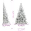 vidaXL Sapin de No&euml;l artificiel pr&eacute;-&eacute;clair&eacute; Argent 210 cm PET