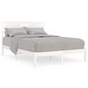 vidaXL Cadre de lit sans matelas blanc 140x190 cm bois de pin massif