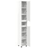 vidaXL Cabinet de salle de bain Blanc brillant 30,5 x 30 x 195 cm