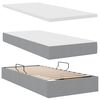vidaXL Lit avec rangement et matelas Gris clair 90 x 190 cm Polyester