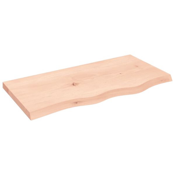 vidaXL &Eacute;tag&egrave;re murale 80x40x(2-4) cm bois de ch&ecirc;ne massif non trait&eacute;