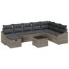 vidaXL Ensemble de canap&eacute; de jardin avec coussin 9 pcs polyrotin