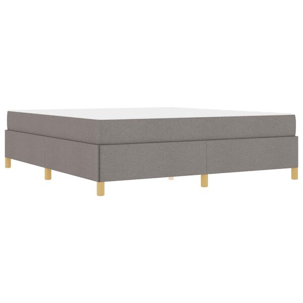 vidaXL Cadre de lit avec matelas Taupe 180 x 200 cm tissu