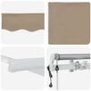 vidaXL Auvent R&eacute;tractable Beige 450 &times; 300 cm Tissu et acier