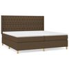 vidaXL Sommier &agrave; lattes de lit avec matelas Marron fonc&eacute; 200x200 cm
