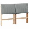 vidaXL T&ecirc;te de lit capitonn&eacute;e Gris clair 135 cm Pin massif