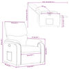 vidaXL Fauteuil inclinable Noir Tissu