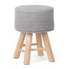 KidsDepot Tabouret Iggy 29 cm Coton et bois Gris