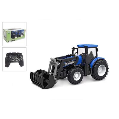 Kids Globe Tracteur télécommandé 2,4 GHz 27 cm Bleu et noir