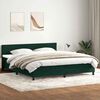 vidaXL Sommier &agrave; lattes de lit et matelas vert fonc&eacute; 180x210cm velours