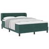 vidaXL Lit &agrave; ressorts avec t&ecirc;te de lit Vert fonc&eacute; 140 x 190 cm Velours