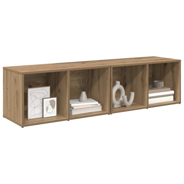 vidaXL Ensemble meuble TV 2 pcs Ch&ecirc;ne artisanal 37 x 35 x 72 cm