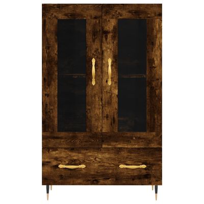 vidaXL Buffet haut chêne fumé 69,5x31x115 cm bois d'ingénierie