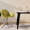 vidaXL Chaise pivotante de salle &agrave; manger Vert Tissu