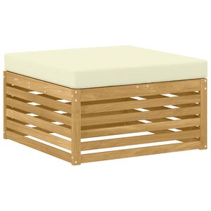 vidaXL Pouf d'Ext&eacute;rieur Bois d'Acacia Massif Blanc