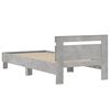 vidaXL Cadre de lit sans matelas avec t&ecirc;te de lit gris b&eacute;ton 75x190 cm