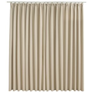 vidaXL Rideau occultant avec crochets Beige 290x245 cm