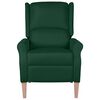 vidaXL Fauteuil inclinable Vert fonc&eacute; Tissu
