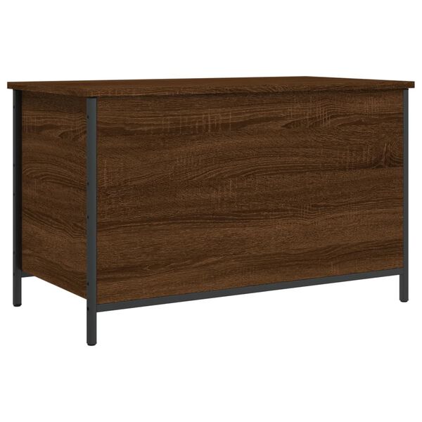 vidaXL Banc de rangement ch&ecirc;ne marron 80x42,5x50 cm bois d'ing&eacute;nierie