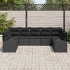vidaXL Ensemble de Canap&eacute;s avec coussin Noir Poly Rattan