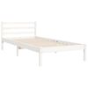 vidaXL Cadre de lit sans matelas blanc bois massif