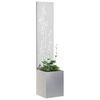 vidaXL &Eacute;cran de confidentialit&eacute; de jardin Floral Argent 32 x 140 cm
