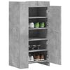 vidaXL Armoire &agrave; chaussures gris b&eacute;ton 52x37,5x100cm bois d'ing&eacute;nierie