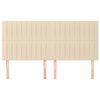 vidaXL T&ecirc;te de lit Cr&egrave;me 180x5x118/128 cm Tissu