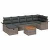 vidaXL Ensemble de canap&eacute; de jardin avec coussin 8 pcs Gris Poly rotin