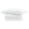 vidaXL Duvet d'été simple avec oreiller 2 pcs Blanc Plume de canard