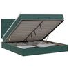 vidaXL Lit ottoman avec matelas Vert fonc&eacute; 140 x 200 cm Velours