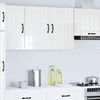vidaXL Armoire murale de cuisine Lucca blanc brillant bois ing&eacute;nierie