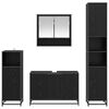 vidaXL Ensemble de mobilier de salle de bain 4 pcs Ch&ecirc;ne noir