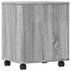vidaXL Support d'imprimante avec roulettes sonoma gris 41x32x48 cm